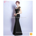 Lofty Black Sequins italienischen Design Perlen gestickten Meerjungfrau Abendkleid